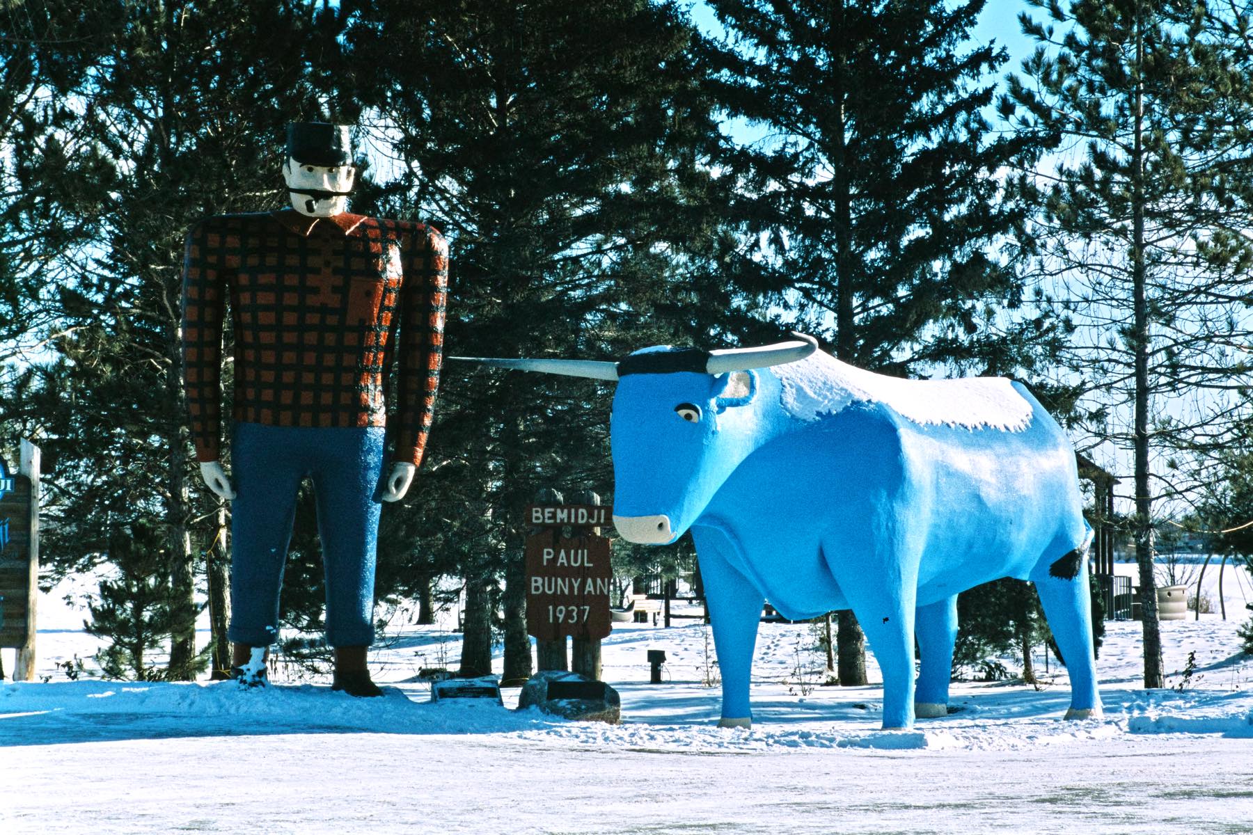 Paul and Babe patiently wait for the springtime thaw.