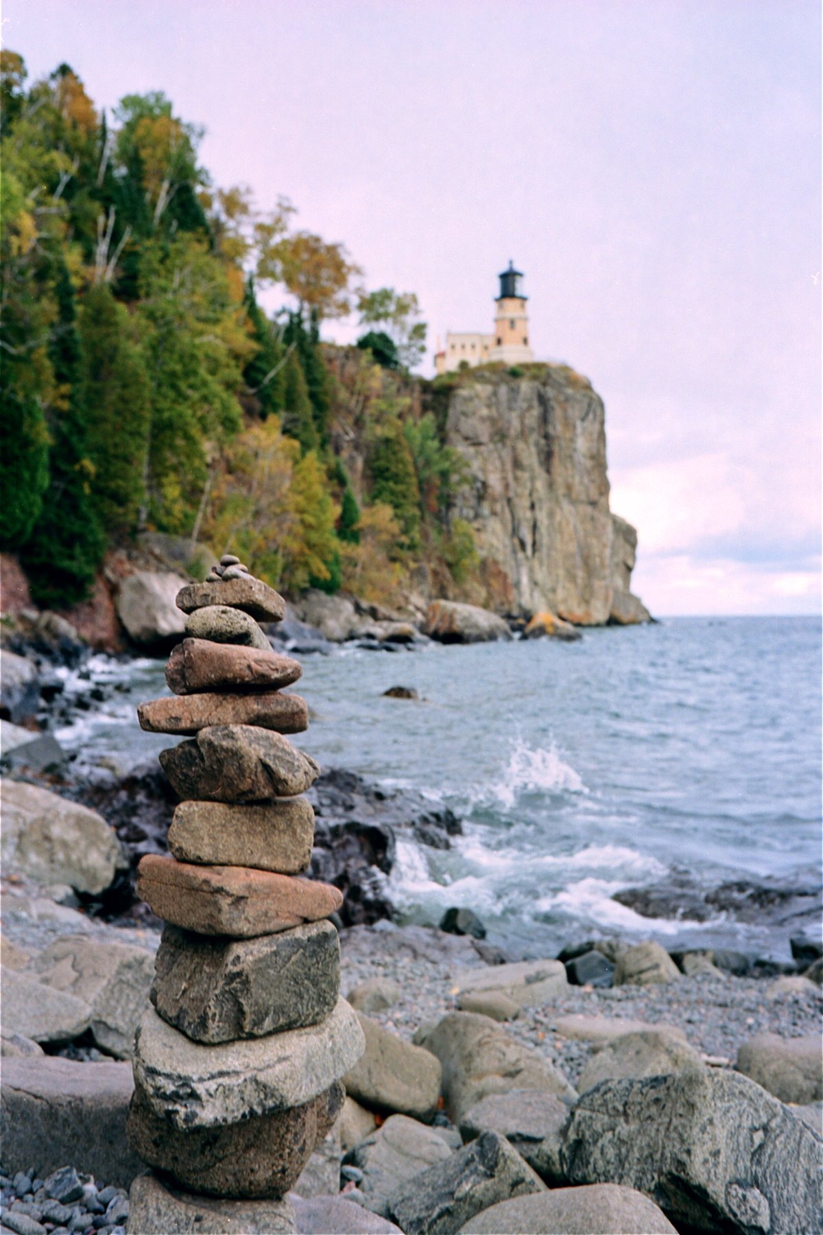 Stacked rocks near the Split Rock Lighthouse