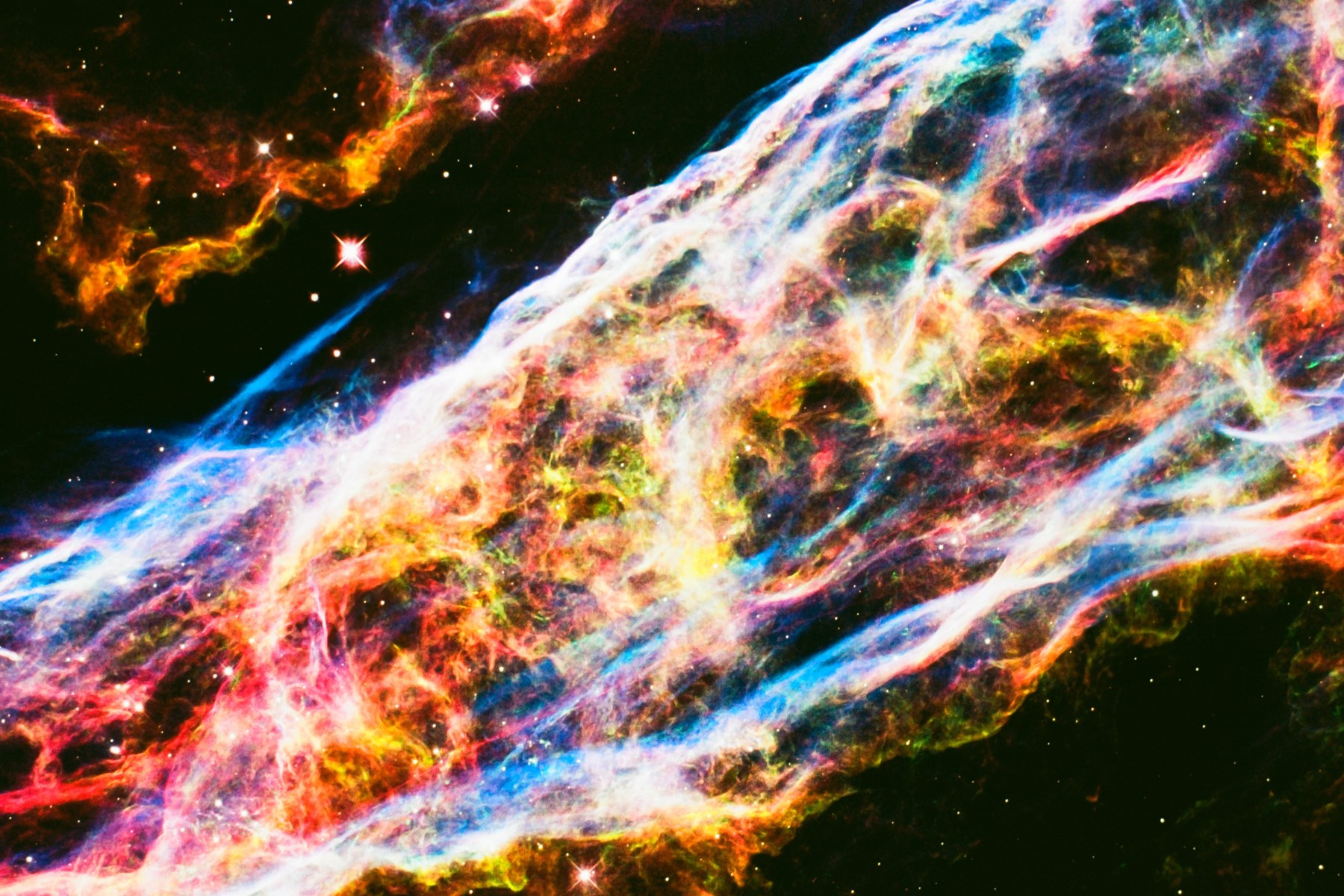 Veil Nebula captured on film, via Hubble Space Telescope