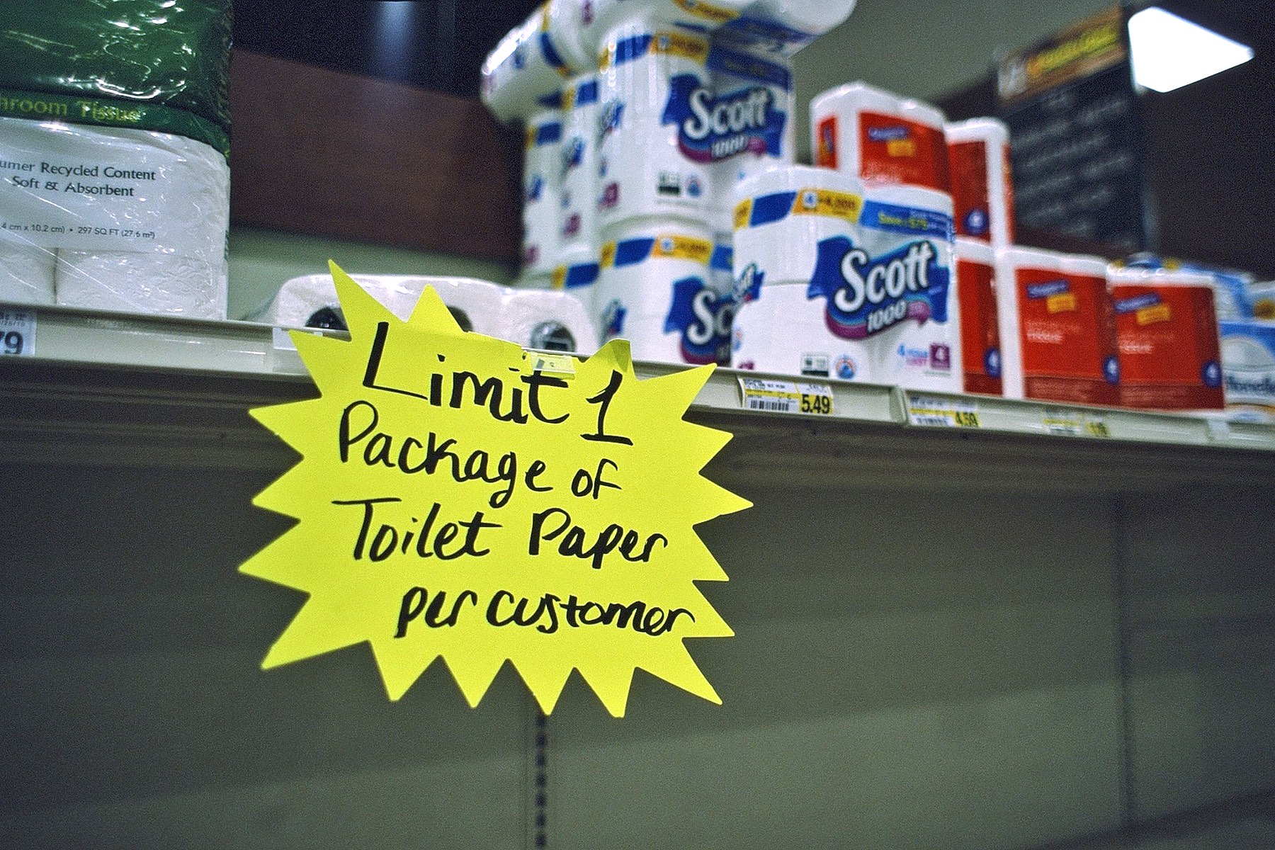 Super One Foods limiting one toilet paper package per customer